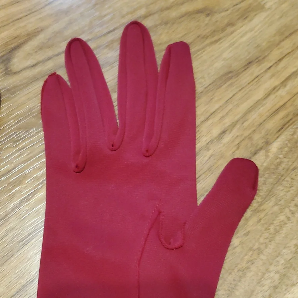 Van Raalte Vintage Burgundy Red Women's Nylon Gloves XL